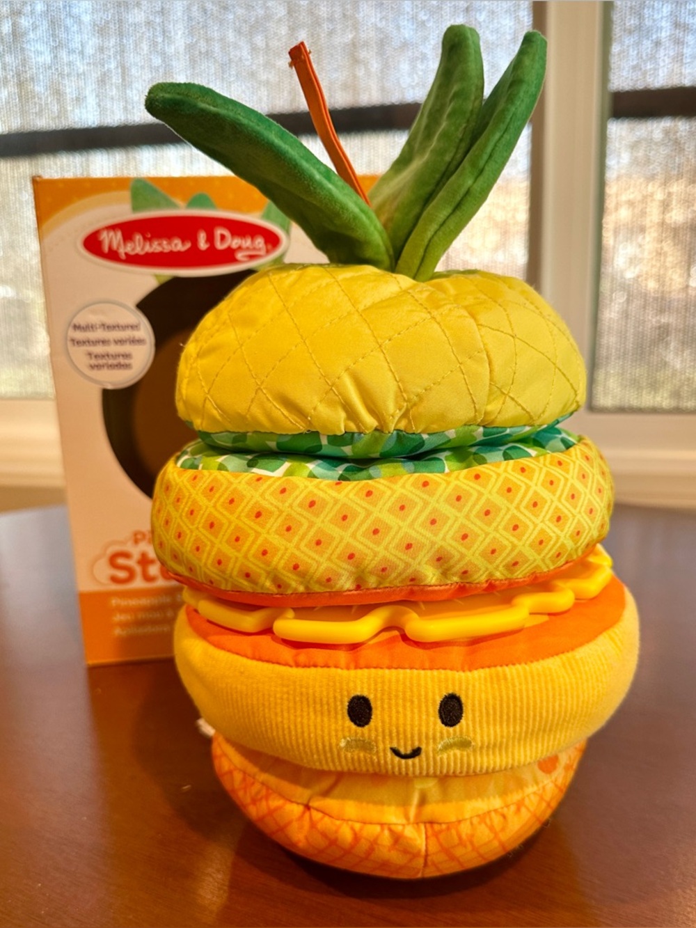 Melissa & Doug Plush Pineapple Stacking Toy - Yellow & Green